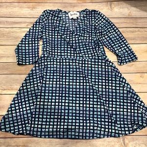 Leota blue wrap dress